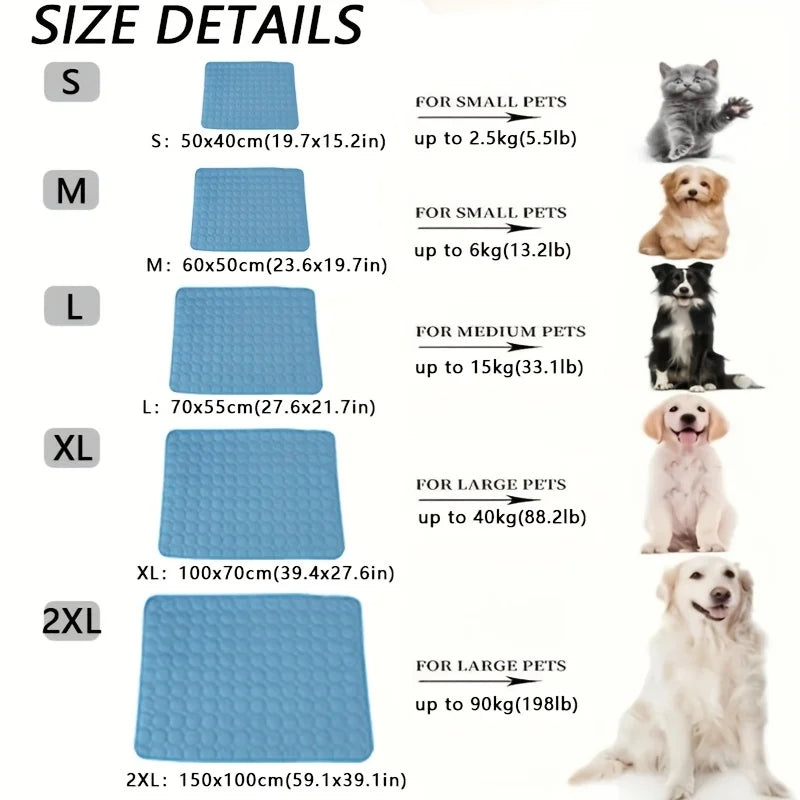 Cooling Mat for Dogs & Cats – Summer Ice Pad Blanket