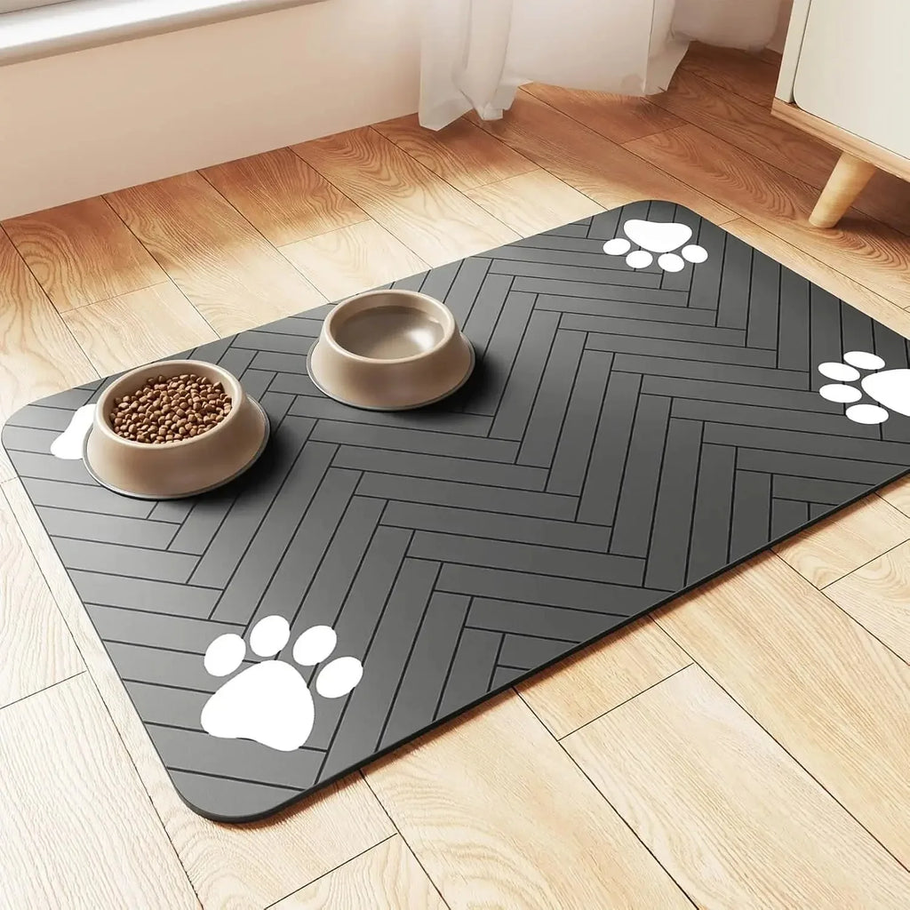 Non-Slip Absorbent Pet Feeding Mat for Dogs & Cats