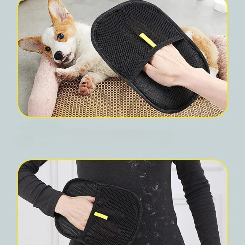 Pet Hair Remover Gloves – Washable & Portable