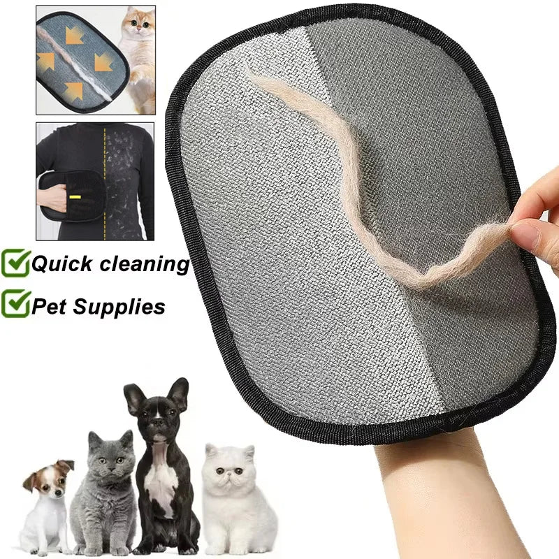 Pet Hair Remover Gloves – Washable & Portable
