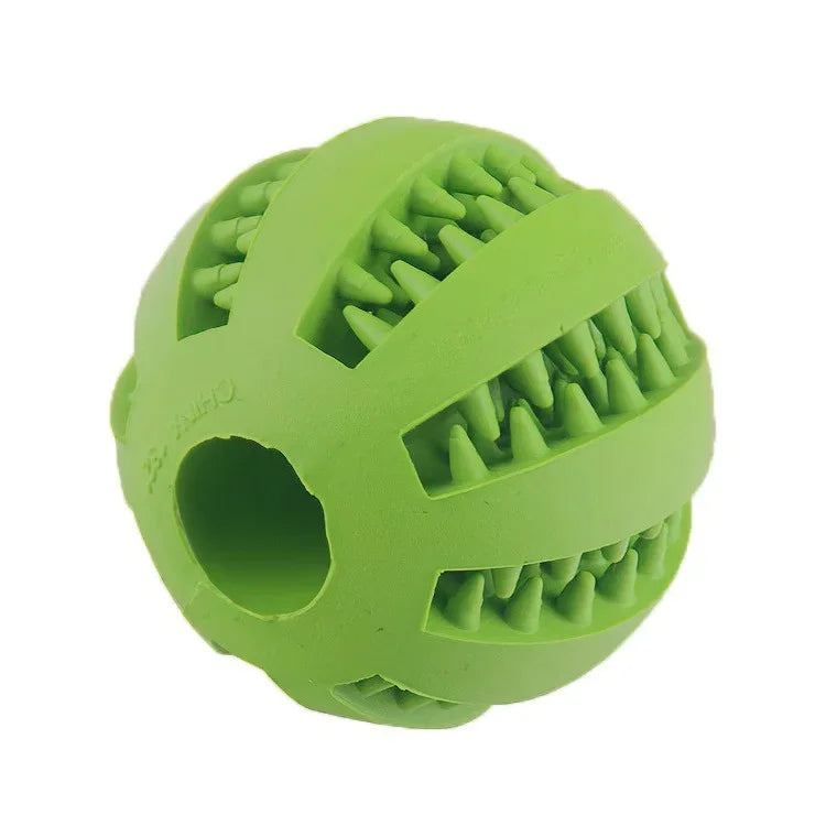 Puppy Trainer Toy Ball, Nontoxic Bite Resistant Toy Ball Puppy Pet Food Treat Feeder Chew Tooth Cleaning Ball