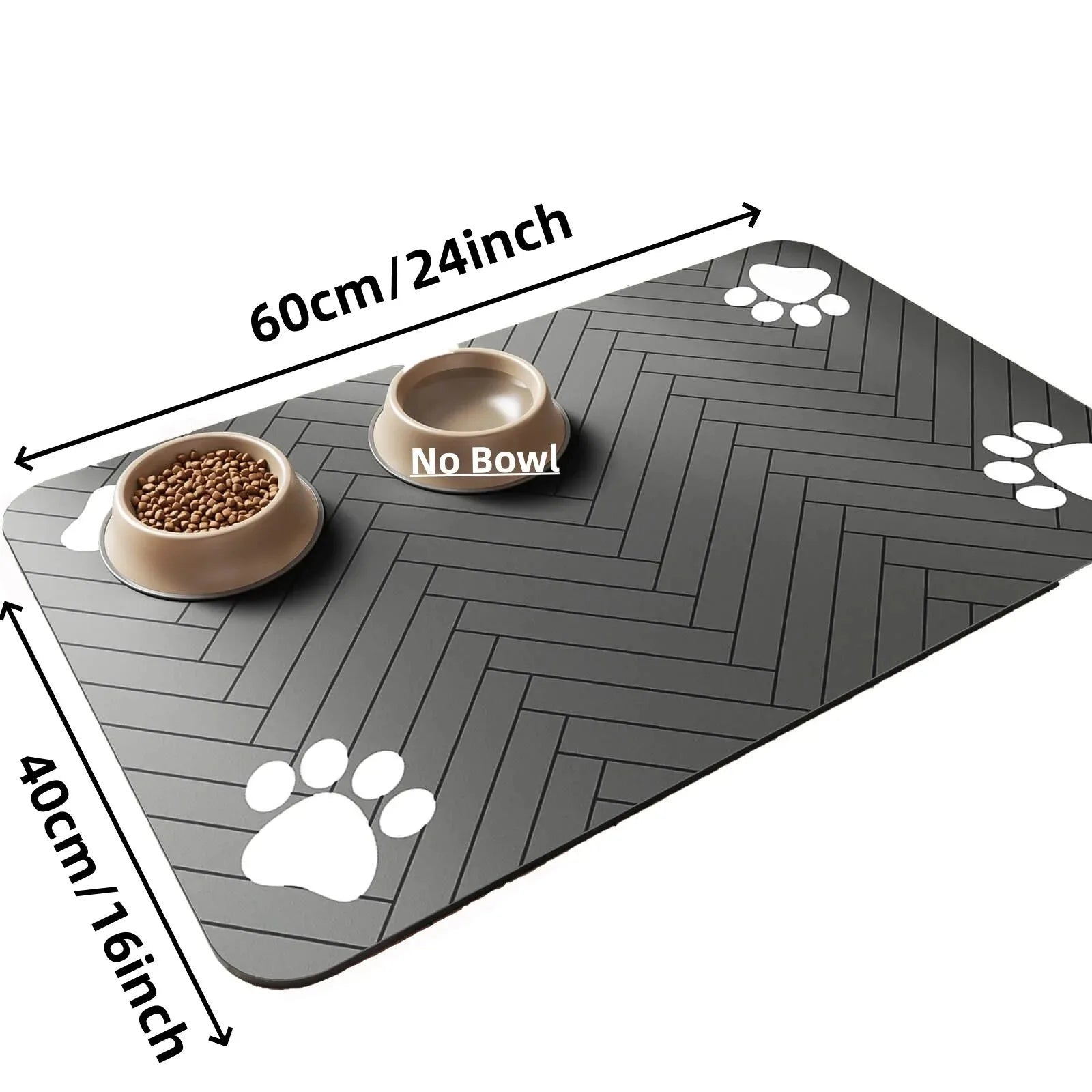 Non-Slip Absorbent Pet Feeding Mat for Dogs & Cats