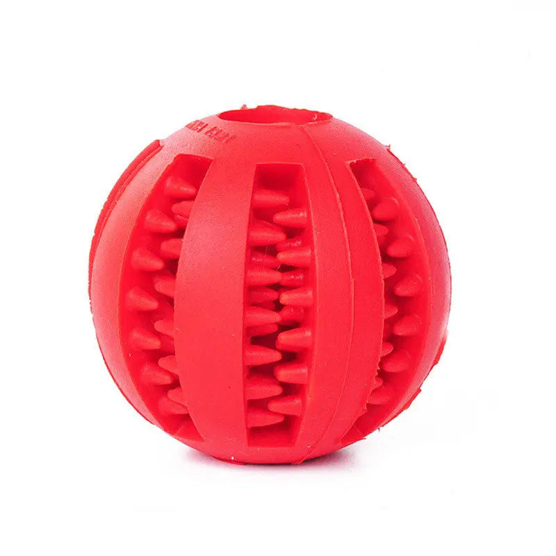 Puppy Trainer Toy Ball, Nontoxic Bite Resistant Toy Ball Puppy Pet Food Treat Feeder Chew Tooth Cleaning Ball