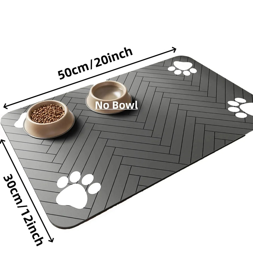 Non-Slip Absorbent Pet Feeding Mat for Dogs & Cats