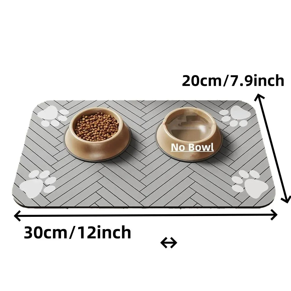 Non-Slip Absorbent Pet Feeding Mat for Dogs & Cats