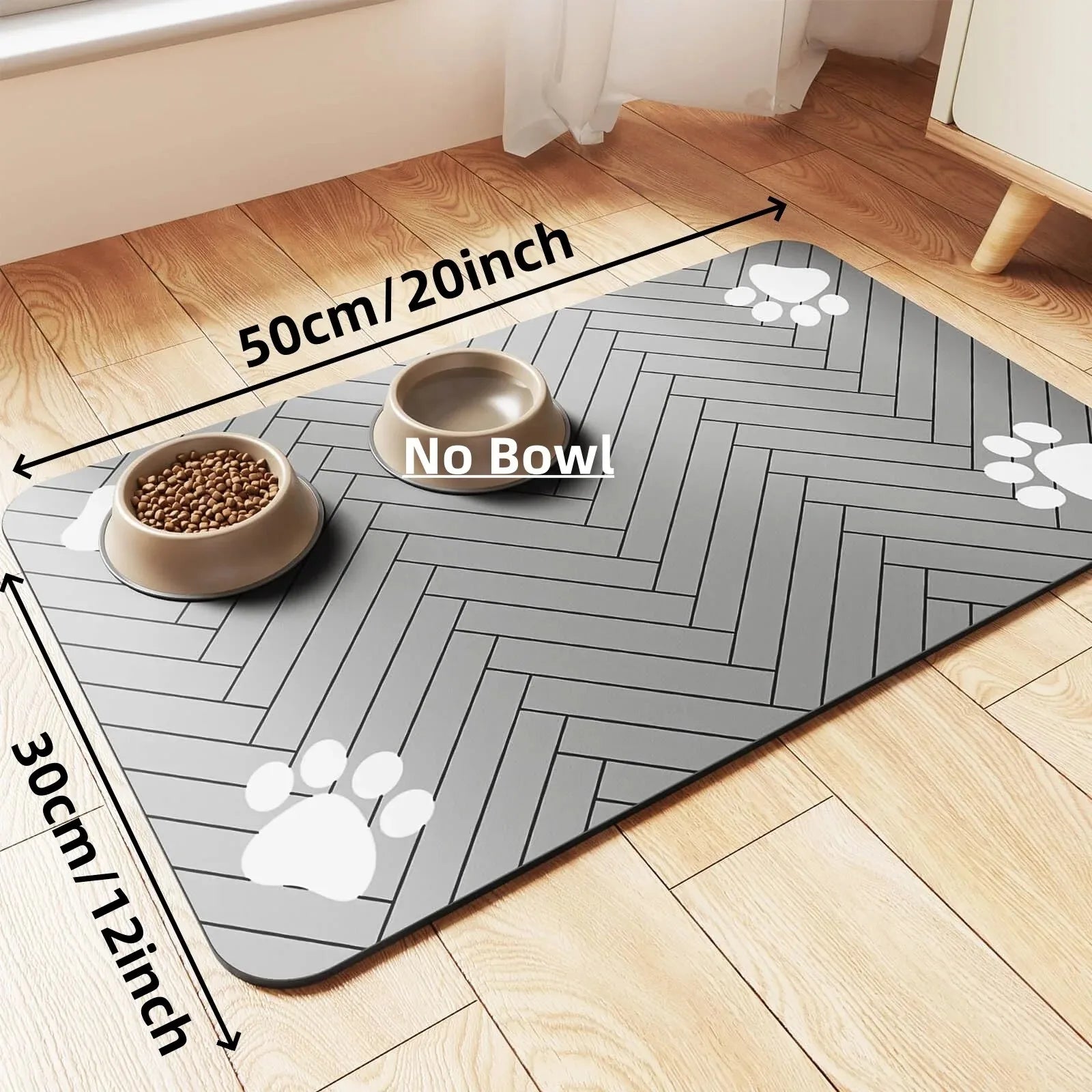 Non-Slip Absorbent Pet Feeding Mat for Dogs & Cats