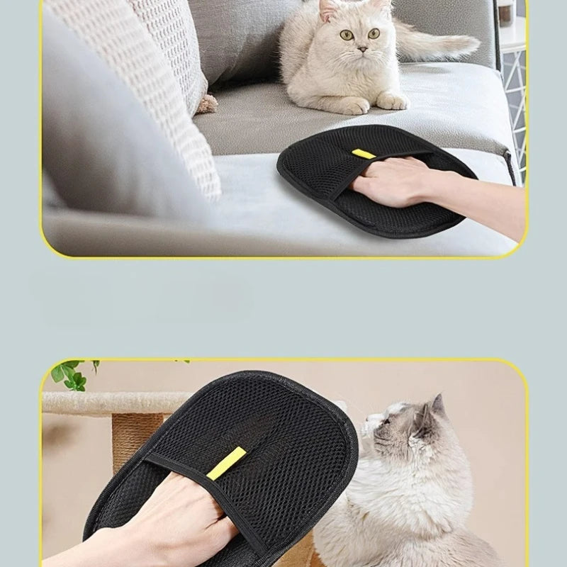 Pet Hair Remover Gloves – Washable & Portable