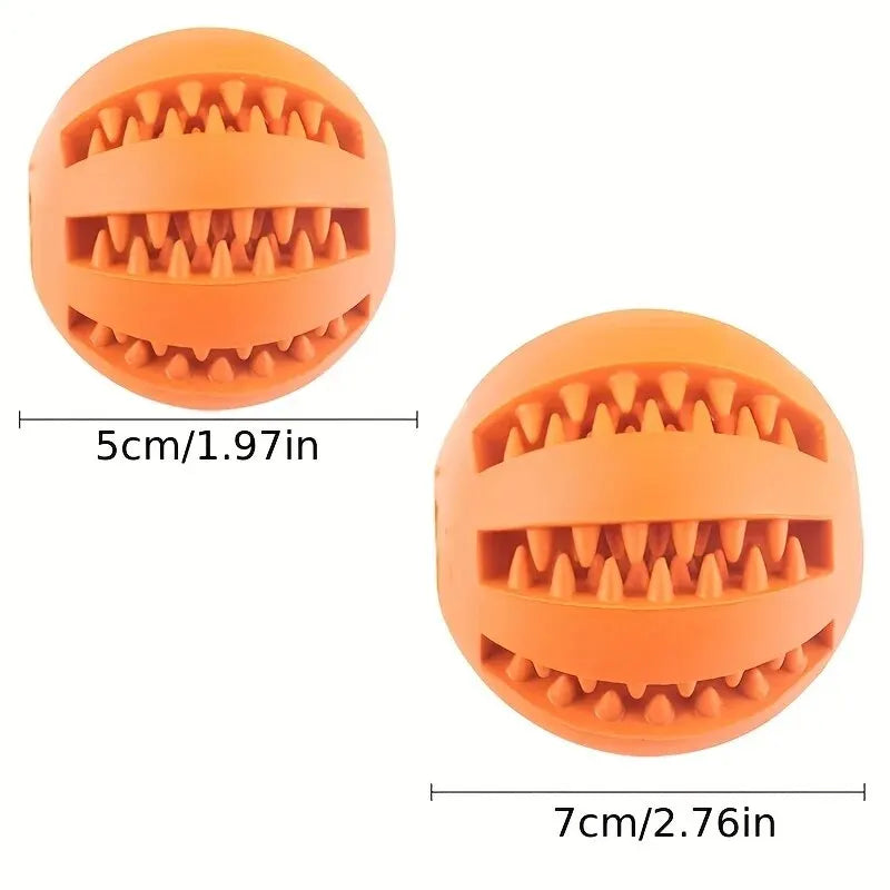 Puppy Trainer Toy Ball, Nontoxic Bite Resistant Toy Ball Puppy Pet Food Treat Feeder Chew Tooth Cleaning Ball