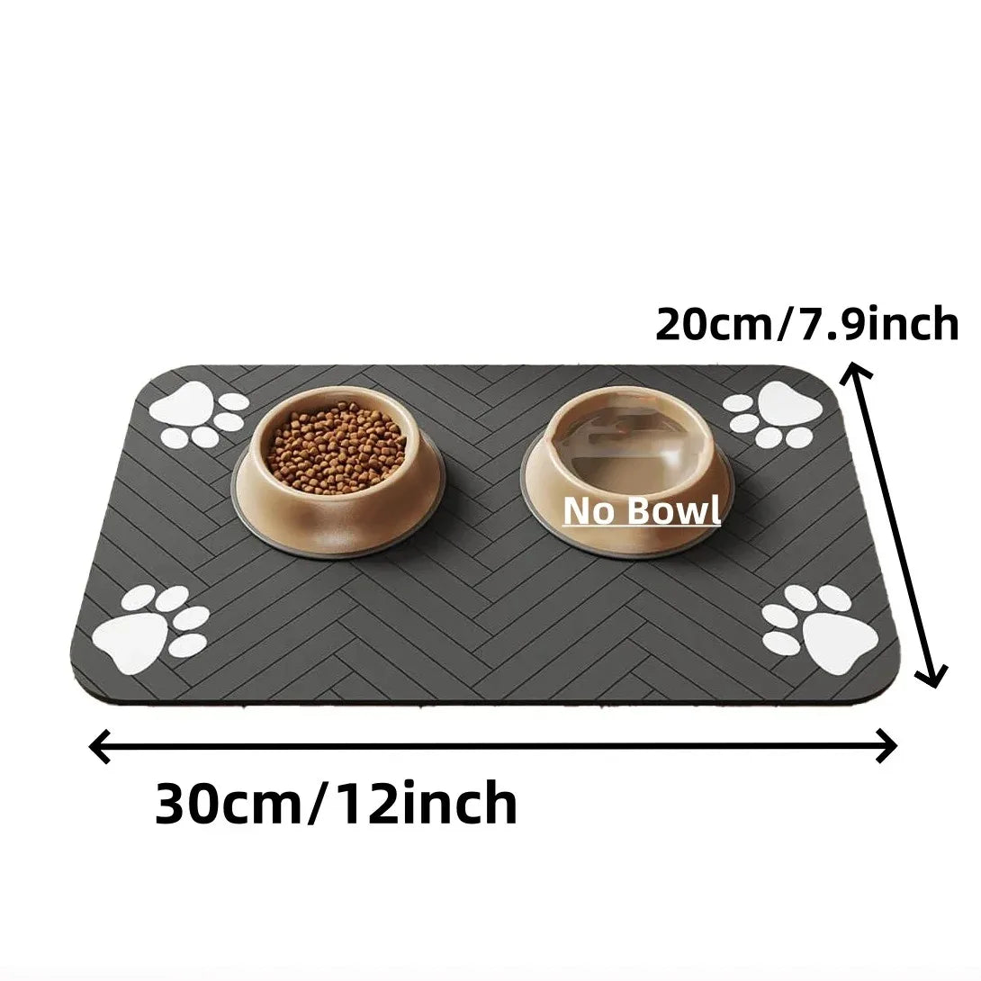 Non-Slip Absorbent Pet Feeding Mat for Dogs & Cats